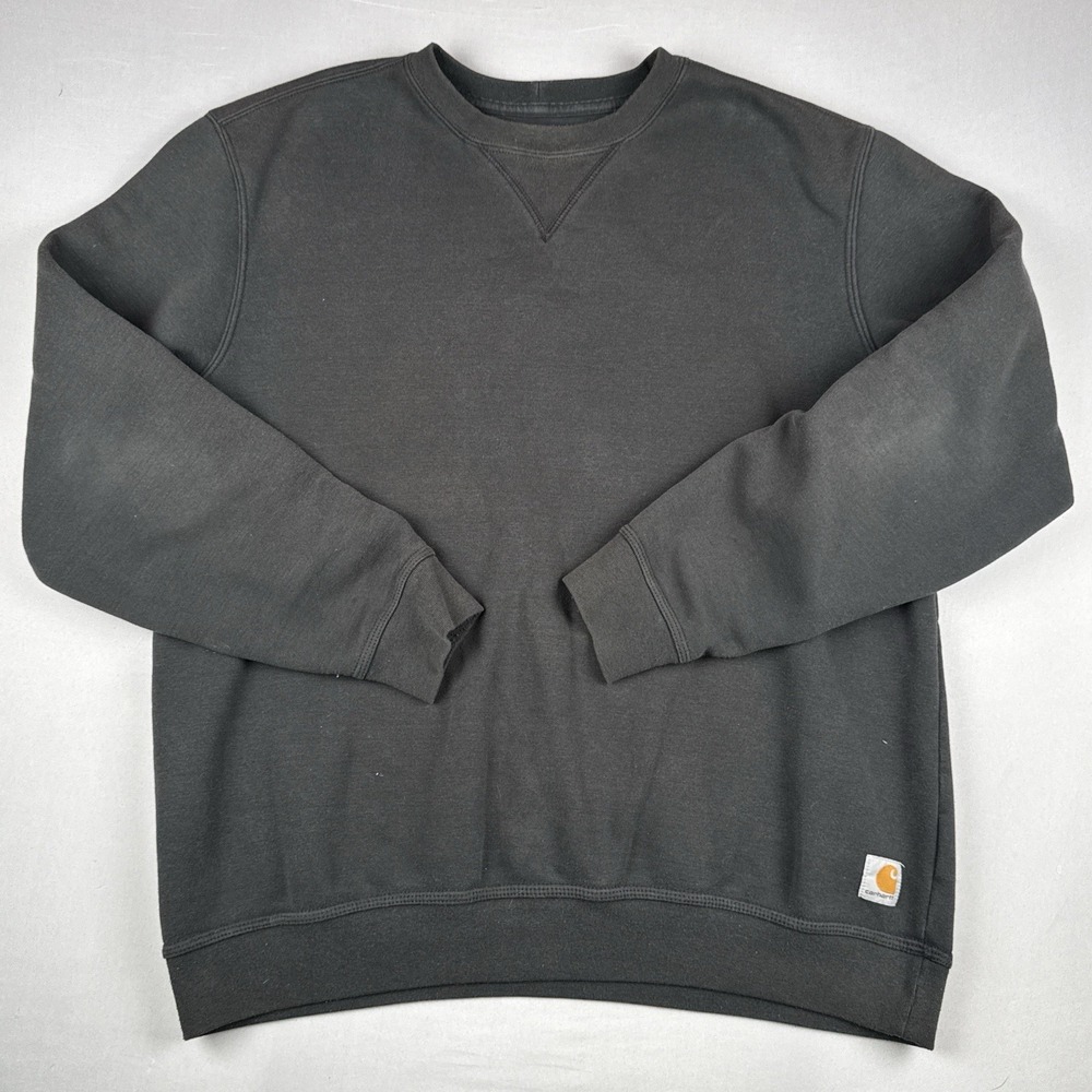 Carhartt K124 Original Fit Crewneck Sweatshirt Faded Black Size L Workwear